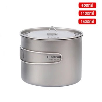 900ml/1100ml/1600ml Pure Titanium Pot Outdoor Camping Ultralight Titanium Bowl with Cover Larger Capacity Picnic Cookware
900ml/1100ml/1600ml Pure Titanium Pot Outdoor Camping Ultralight Titanium Bowl with Cover Larger Capacity Picnic Cookware
