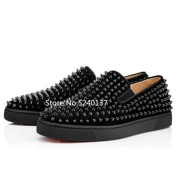 Black Spikes Men Loafers Slip-on Round Toe Rivets Studded Spring/Autumn Massage High Quality Flat Casual Shoes Women
Black Spikes Men Loafers Slip-on Round Toe Rivets Studded Spring/Autumn Massage High Quality Flat Casual Shoes Women