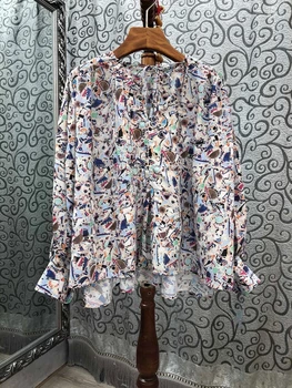 2020 Early Autumn New Women's Neckline Lace-up Knotted Decorative Printed Pattern Long Sleeve All-match Shirt 712
2020 Early Autumn New Women's Neckline Lace-up Knotted Decorative Printed Pattern Long Sleeve All-match Shirt 712