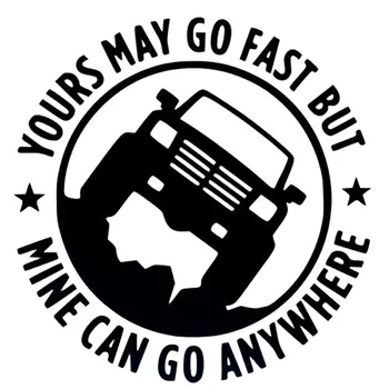 Car Sticker YOURS MAY GO FAST BUT MINE CAN GO ANYWHERE Funny Creative Waterproof Personality PVC,15cm*15cm
Car Sticker YOURS MAY GO FAST BUT MINE CAN GO ANYWHERE Funny Creative Waterproof Personality PVC,15cm*15cm