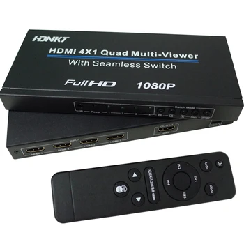 HDMI 4x1 Switch Quad Multi Viewer Splitter Ultra with Seamless Switcher HD Video 1080P Support 5 Modes for PS3/PC/STB/DVD
HDMI 4x1 Switch Quad Multi Viewer Splitter Ultra with Seamless Switcher HD Video 1080P Support 5 Modes for PS3/PC/STB/DVD