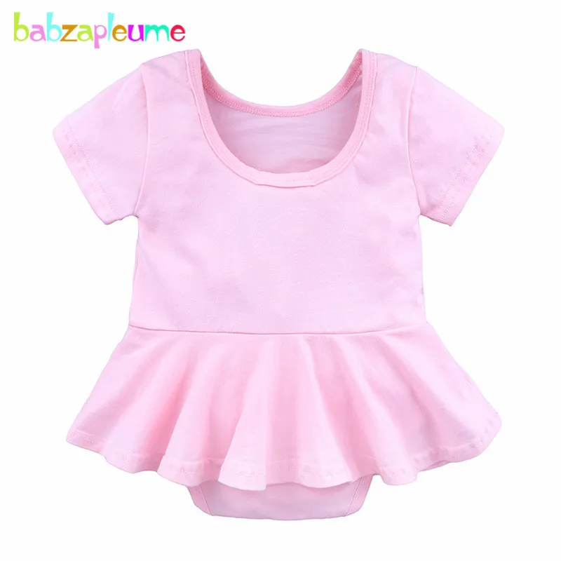 

babzapleume 2020 Summer Clothing Fashion Outfits Girls Jumpsuit Cotton Short Sleeve Solid Bodysuit Newborn Baby Clothes BC1689