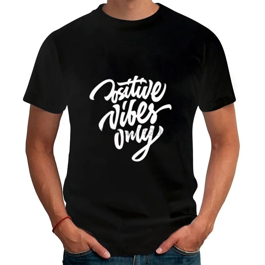 New Fashion Casual Streetwear Summer Positive Vibes Only Letter Print O-Neck Man Solid T-Shirt Mens Tops Tees
New Fashion Casual Streetwear Summer Positive Vibes Only Letter Print O-Neck Man Solid T-Shirt Mens Tops Tees