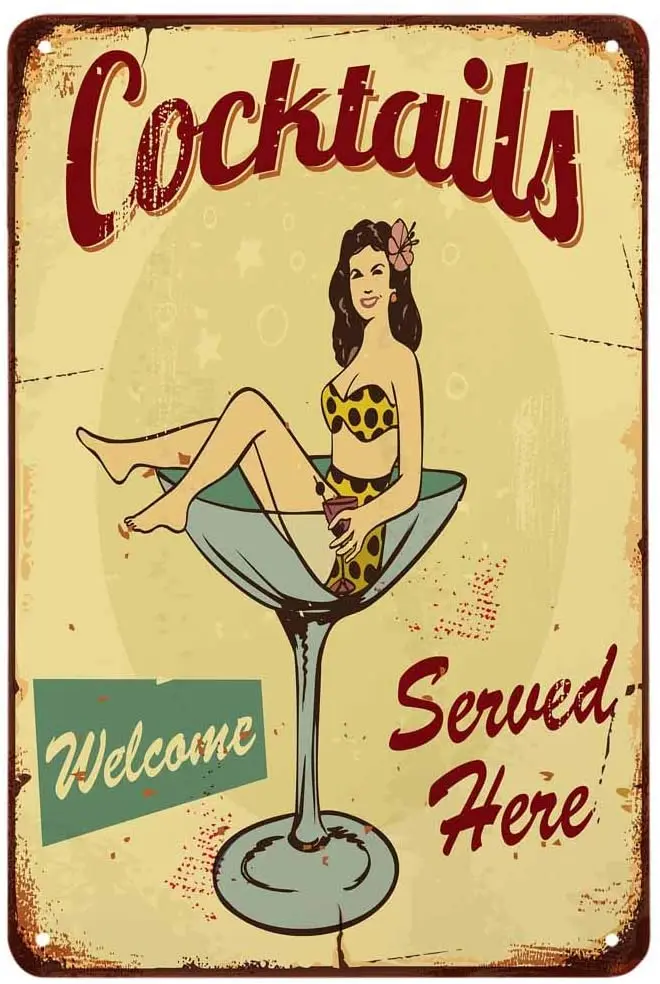 Cocktail Tin Sign Drink Sign for Bars Pubs Shop Wall Decorative Shabby Chic Funny Retro Signs
Cocktail Tin Sign Drink Sign for Bars Pubs Shop Wall Decorative Shabby Chic Funny Retro Signs