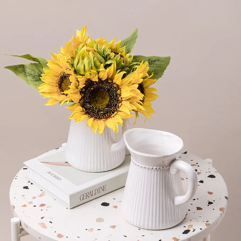 Country Style Creativity Desktop Vase Vintage White flower pot Garden Watering Ceramic Kettle Flower Vase Pot wedding Home Decor
Country Style Creativity Desktop Vase Vintage White flower pot Garden Watering Ceramic Kettle Flower Vase Pot wedding Home Decor