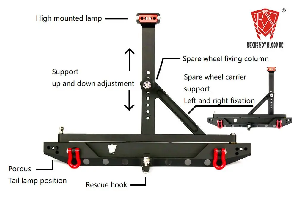 Djrc Metal Rear Bumper Can Be Fitted With Spare Tires For Traxxas Trx-4 Defender Axial Scx10 Ii 90046 90047
Djrc Metal Rear Bumper Can Be Fitted With Spare Tires For Traxxas Trx-4 Defender Axial Scx10 Ii 90046 90047