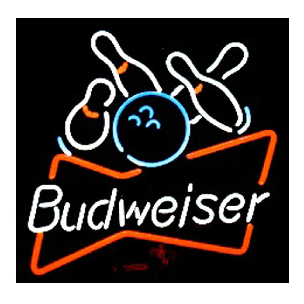 Фото Шар для боулинга Budweiser ручная работа Настоящая стеклянная трубка пивной бар