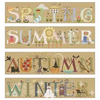 Four seasons cartoon patterns Counted Cross Stitch 11CT 14CT DIY Chinese Cross Stitch Kits Embroidery Needlework Sets home decor
Four seasons cartoon patterns Counted Cross Stitch 11CT 14CT DIY Chinese Cross Stitch Kits Embroidery Needlework Sets home decor