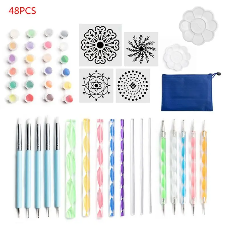 48pcs Mandala Dotting Tools Set for Painting Rock Stone Acrylic Paint Stencil U4LD
48pcs Mandala Dotting Tools Set for Painting Rock Stone Acrylic Paint Stencil U4LD
