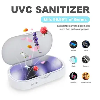 UV Sterilizer Case UV Cell Phone Sanitizer Portable UV Light Smart Phone Sterilizer for Cleaning Phone Jewelry Watches Tools
UV Sterilizer Case UV Cell Phone Sanitizer Portable UV Light Smart Phone Sterilizer for Cleaning Phone Jewelry Watches Tools