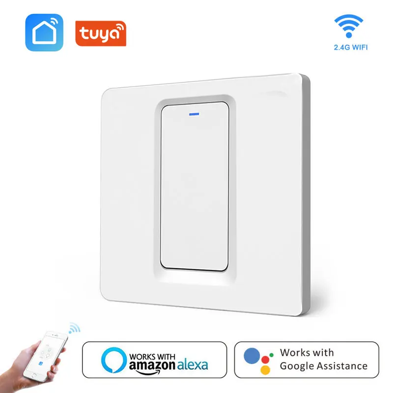 WiFi Smart Light Switch Push Button Smart Life Tuya Remote Control Alexa Google Home for Voice Control 1/2/3 Gang wall switch
WiFi Smart Light Switch Push Button Smart Life Tuya Remote Control Alexa Google Home for Voice Control 1/2/3 Gang wall switch