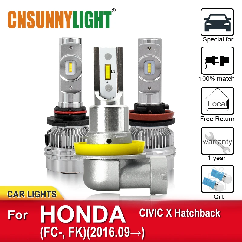 CNSUNNYLIGHT LED Car Headlight Bulbs For HONDA CIVIC X Hatchback FC_ FK From 2016.09 Foglamp Bulb Headlamp car Light Accessories
CNSUNNYLIGHT LED Car Headlight Bulbs For HONDA CIVIC X Hatchback FC_ FK From 2016.09 Foglamp Bulb Headlamp car Light Accessories