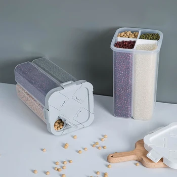 Multi-Grid Cereal Dispenser Storage Box Dry Food Preservation Container Kitchen Home Rice Flour Grain Bottle Jar Storage Case
Multi-Grid Cereal Dispenser Storage Box Dry Food Preservation Container Kitchen Home Rice Flour Grain Bottle Jar Storage Case