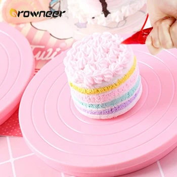 Rotating Cake Turntable Food Grade Plastic Biscuit Stand 360 Degree Cream Crepe Consoles Pink Baking Engraved Decoration Tool
Rotating Cake Turntable Food Grade Plastic Biscuit Stand 360 Degree Cream Crepe Consoles Pink Baking Engraved Decoration Tool