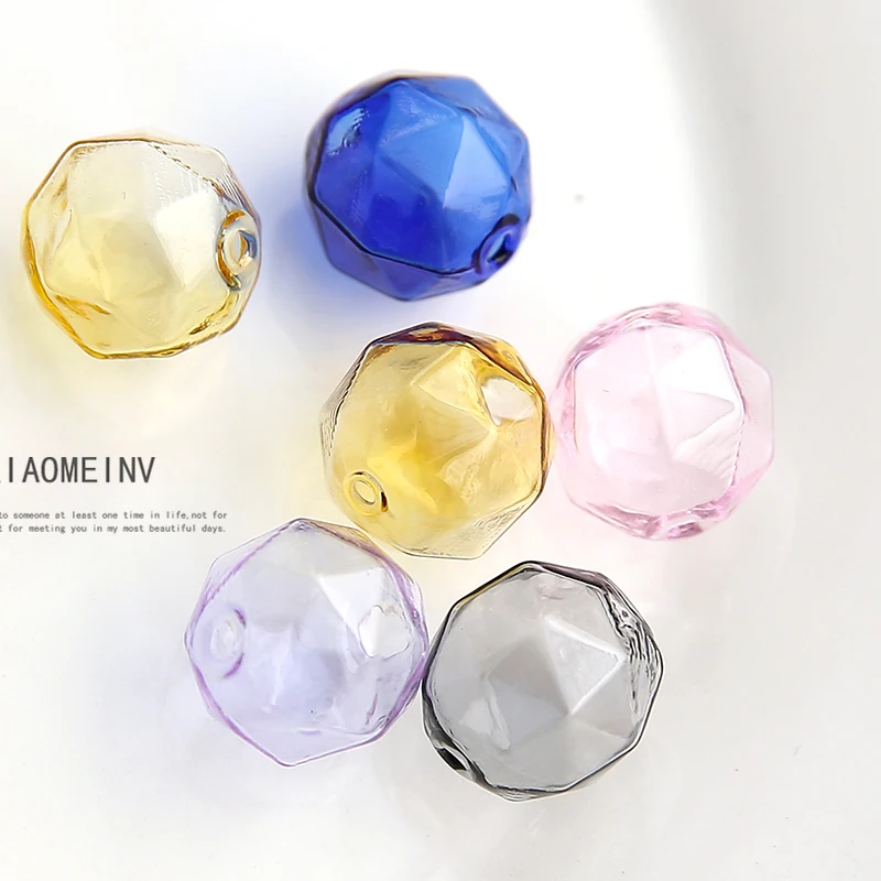 6pcs colored transparent section bubble bead glass faceted beads glazed hollow perforated earrings For Women material Wholesale
6pcs colored transparent section bubble bead glass faceted beads glazed hollow perforated earrings For Women material Wholesale