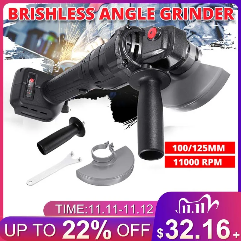 18V 800W 125mm Brushless Cordless Impact Angle Grinder without battery Power Tool Cutting Machine Polisher for Makita Battery
18V 800W 125mm Brushless Cordless Impact Angle Grinder without battery Power Tool Cutting Machine Polisher for Makita Battery