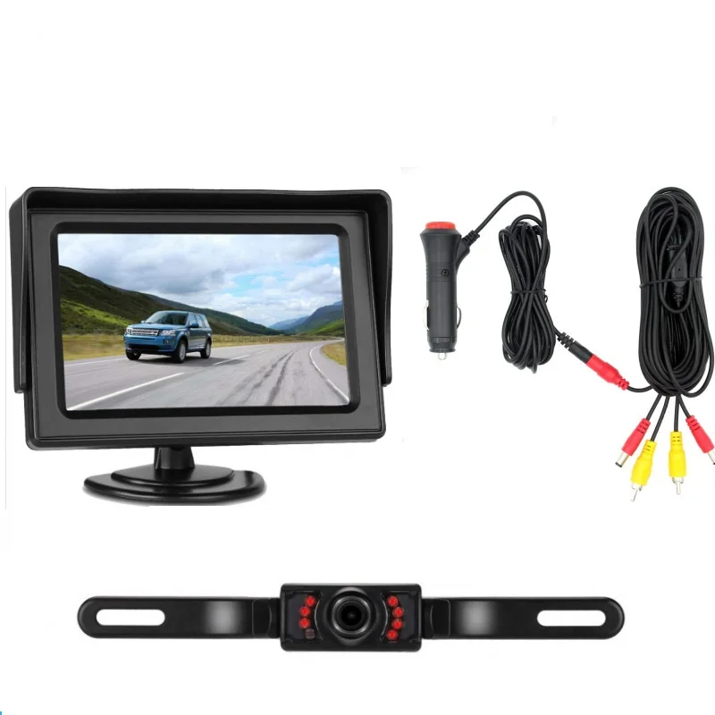 Universal Car Rear View Camera 4.3" TFT LCD Color Display Monitor + Waterproof Night Vision Reversing Backup Camera
Universal Car Rear View Camera 4.3" TFT LCD Color Display Monitor + Waterproof Night Vision Reversing Backup Camera
