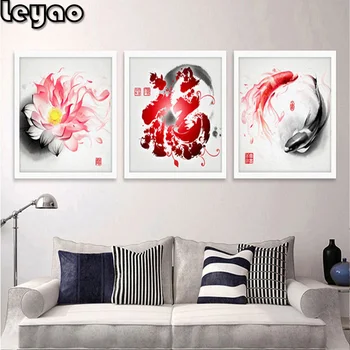 Full Square Round 5D DIY Diamond Painting Mosaic 3 Piece Koi Fish Lotus diamond Embroidery Triptych Chinese style home decor
Full Square Round 5D DIY Diamond Painting Mosaic 3 Piece Koi Fish Lotus diamond Embroidery Triptych Chinese style home decor