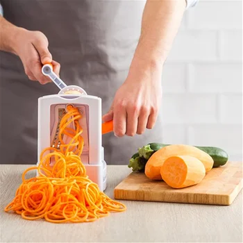 New 3 In 1 Manual Vegetable Spiralizer Fruit Spiral Shred Process Device Cutter Chopper Spiral Slicer Peeler Kitchen Accessories
New 3 In 1 Manual Vegetable Spiralizer Fruit Spiral Shred Process Device Cutter Chopper Spiral Slicer Peeler Kitchen Accessories