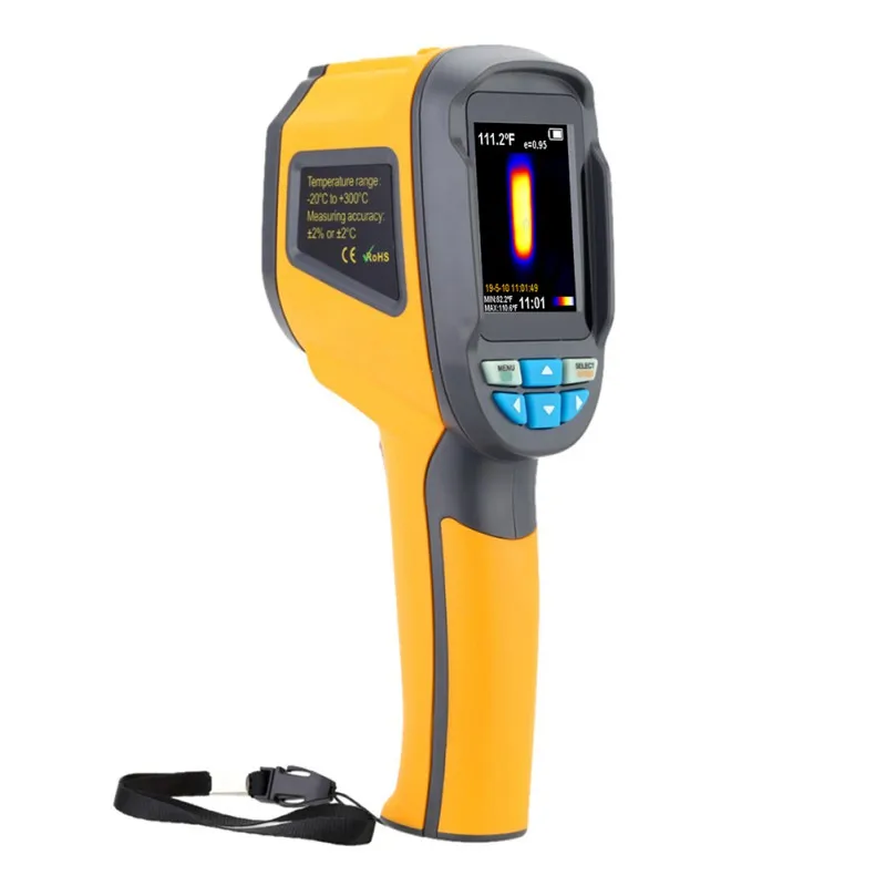 New Portable Digital Infrared Thermometer Thermal Imaging Camera HT-02D IR Infrared Thermal Imaging Device Precise And Efficient
New Portable Digital Infrared Thermometer Thermal Imaging Camera HT-02D IR Infrared Thermal Imaging Device Precise And Efficient