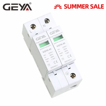 GEYA GSP8-2P Din Rail Surge Protection Device 2P AC275V AC385V 20KA-40KA Lightning Surge Protector AC SPD 
GEYA GSP8-2P Din Rail Surge Protection Device 2P AC275V AC385V 20KA-40KA Lightning Surge Protector AC SPD