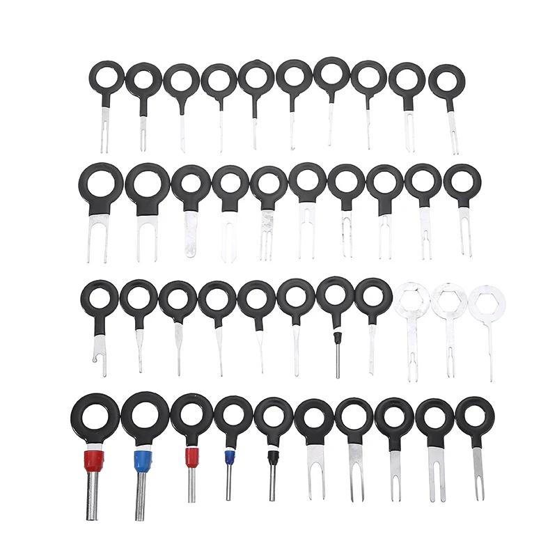 41pcs Auto Electric Wire Terminal Removal Kit Wiring Crimp Connector Pin Extractor Puller Terminal Removal Tools
41pcs Auto Electric Wire Terminal Removal Kit Wiring Crimp Connector Pin Extractor Puller Terminal Removal Tools