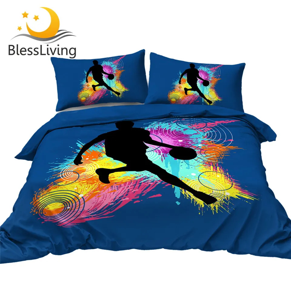 BlessLiving Baskball Duvet Cover Set Sports Comforter Cover Colorful Bedclothes Modern Cool Home Textile Cozy Full Size Bedding
BlessLiving Baskball Duvet Cover Set Sports Comforter Cover Colorful Bedclothes Modern Cool Home Textile Cozy Full Size Bedding