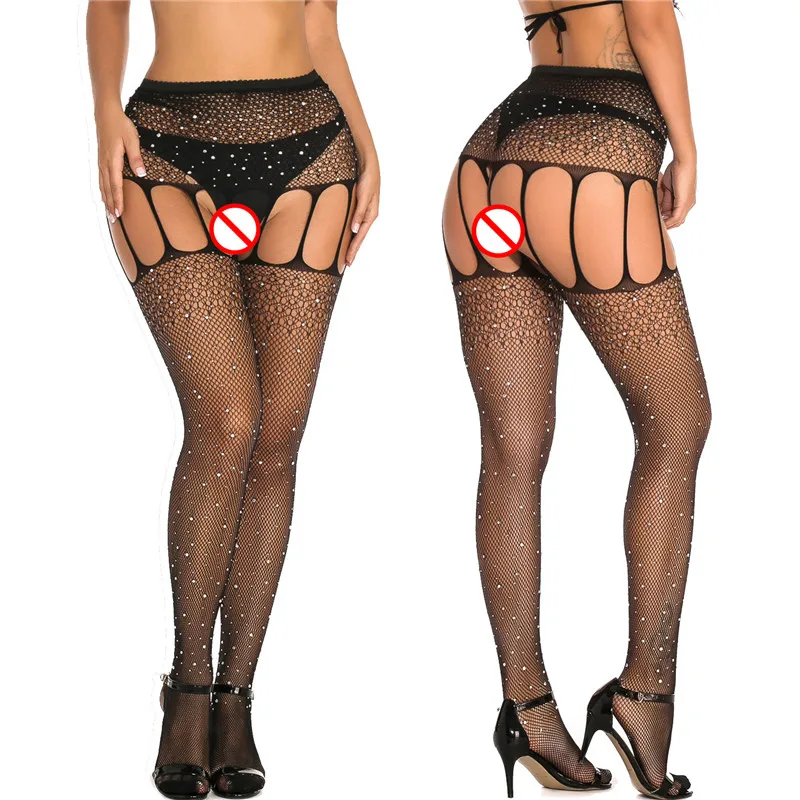 Чулки в сетку Calze  купить со скидкой в секс шопе  Женское белье, одежда  Чулки