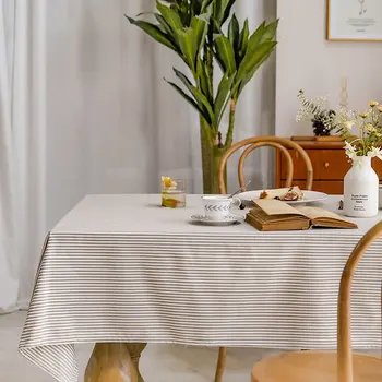 DUNXDECO Party Tablecloth Cotton Table Cover Fabric Modern Simple Brown Classical Small Stripe Home Store Desk Decorating Mat
DUNXDECO Party Tablecloth Cotton Table Cover Fabric Modern Simple Brown Classical Small Stripe Home Store Desk Decorating Mat