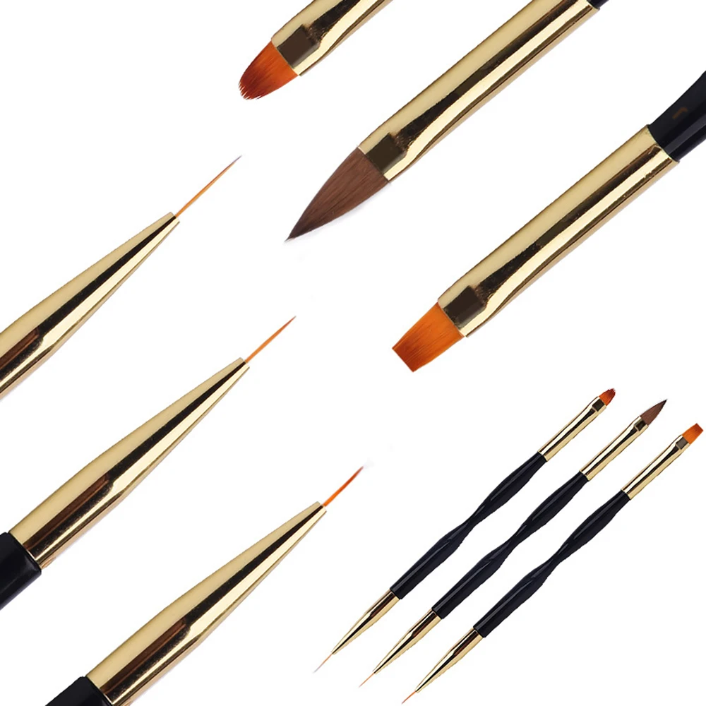 7/9/11mm Nail Brush Double Thin Nail Art Pens Professional Manicure UV Gel Nail Stripe Brush Manicure Nail Tips Tools Black
7/9/11mm Nail Brush Double Thin Nail Art Pens Professional Manicure UV Gel Nail Stripe Brush Manicure Nail Tips Tools Black