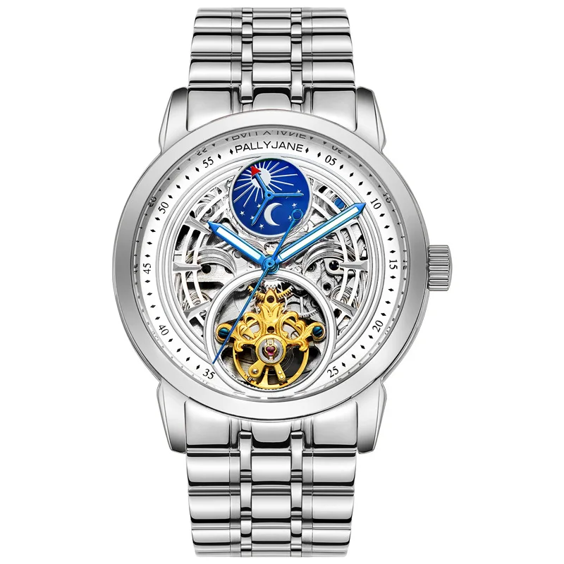 new NEW MEN WATCH TOURBILLON AUTOMATIC MECHANICAL LUXURY BRAND FASHION MALE PILOT CLOCK MULTIFUNCTIONAL SPORTS CREATIVE GIFT