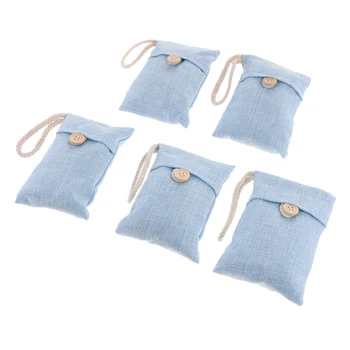 5 Pack x100g - Charcoal Deodorizer Odor Neutralizer Home & Car Freshener Bags, Bamboo Organic Activated Air Purifying Bags Blue
5 Pack x100g - Charcoal Deodorizer Odor Neutralizer Home & Car Freshener Bags, Bamboo Organic Activated Air Purifying Bags Blue