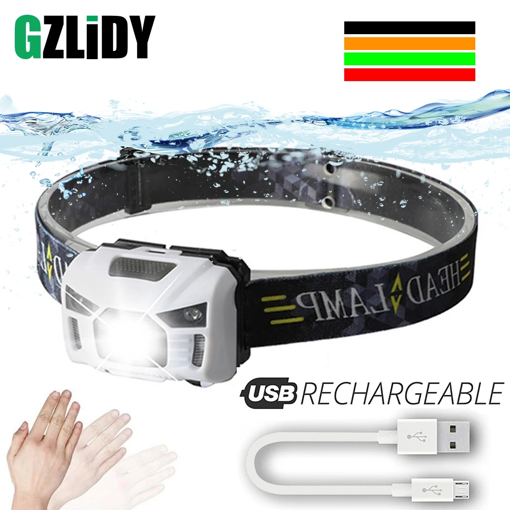USB Charging LED Headlamp Body Motion Sensor Mini Headlights Outdoor Camping Flashlight Head Torch Lamp With USB Charging cable
USB Charging LED Headlamp Body Motion Sensor Mini Headlights Outdoor Camping Flashlight Head Torch Lamp With USB Charging cable