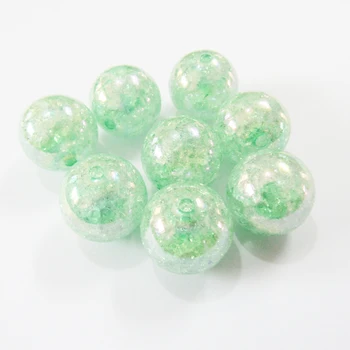 (Choose Size First) 12mm/16mm/20mm Mint Green Chunky Crack Beads With AB Effect 
(Choose Size First) 12mm/16mm/20mm Mint Green Chunky Crack Beads With AB Effect