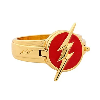 The Flash Finger Ring Men Women Cosplay Jewelry Metal Rings Superhero Lightning Logo Ring Accessories ( Can Be Opened) 
The Flash Finger Ring Men Women Cosplay Jewelry Metal Rings Superhero Lightning Logo Ring Accessories ( Can Be Opened)