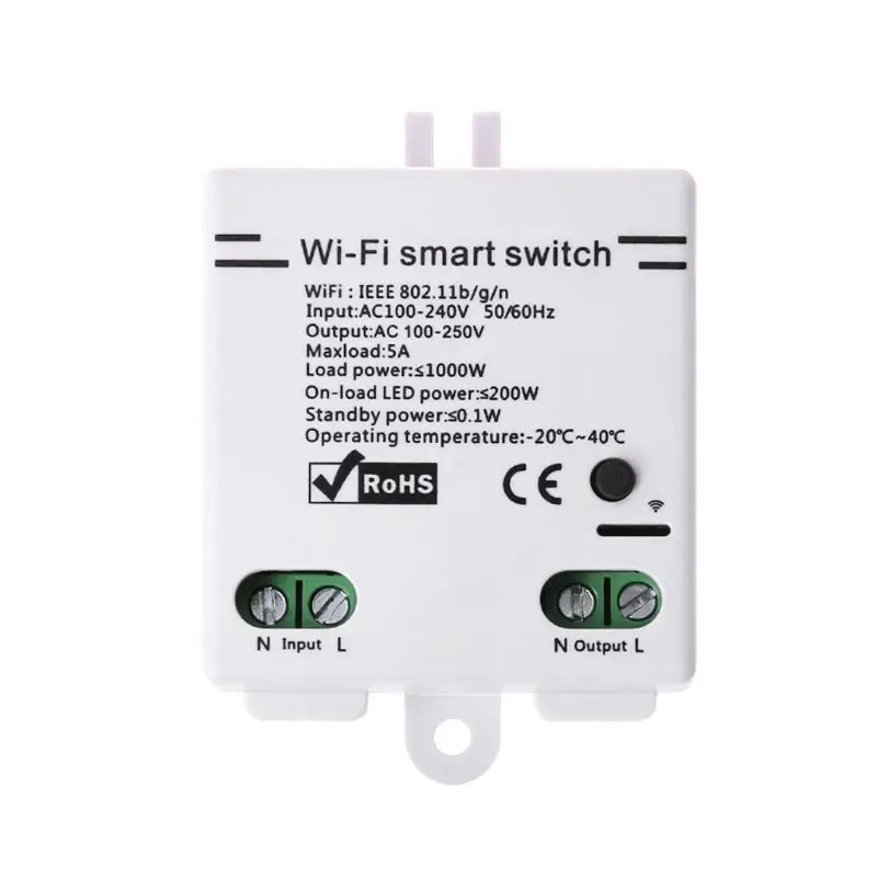 Wifi Smart Switch Wireless APP Remote Control Smart Home Module AC100-240V 5A 19QB
Wifi Smart Switch Wireless APP Remote Control Smart Home Module AC100-240V 5A 19QB