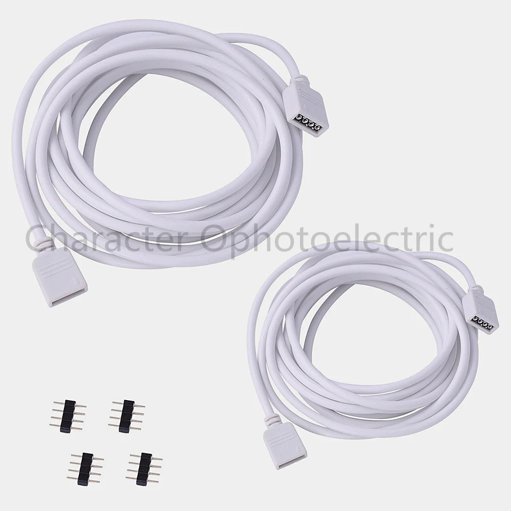 

30cm 50cm 100cm 150cm 200cm 250cm 300cm 500cm 4 Pin 3528 5050 RGB LED Strip Connector Wire Extension Cable Female Extend Cord