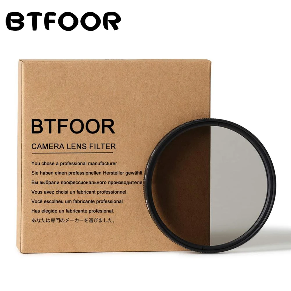 

BTFOOR Polarizing Polarisatie Cpl Filter 37 46 49 52 55 58 67 72 77 82 Mm for Camera Canon Lens M50 600d Nikon D3200 Sony A6000