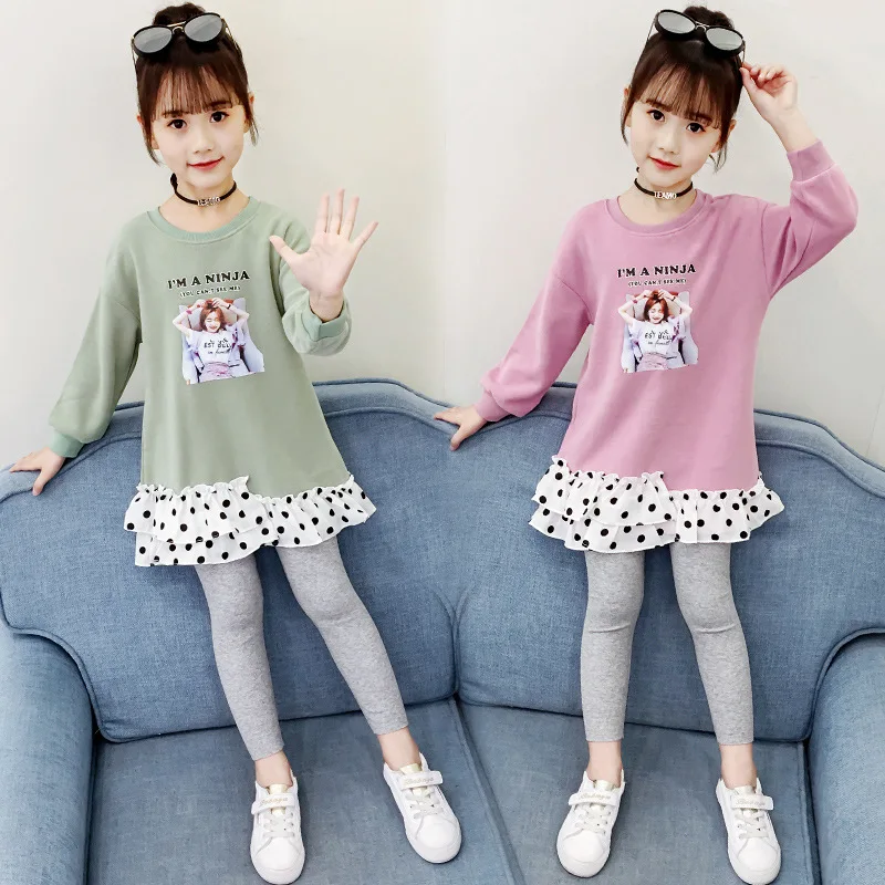 Girls Lace-up Two-Piece Autumn 2020 New Style Children Western Style Fashionable Set Spring And Autumn Little Girl Clothes
Girls Lace-up Two-Piece Autumn 2020 New Style Children Western Style Fashionable Set Spring And Autumn Little Girl Clothes