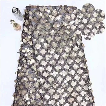 Unique Design 3d Sequins Net Lace Fabric whit Prom Dresses Sewing Laces Material Sequined Embroidered Guipure Wedding Fabircs
Unique Design 3d Sequins Net Lace Fabric whit Prom Dresses Sewing Laces Material Sequined Embroidered Guipure Wedding Fabircs