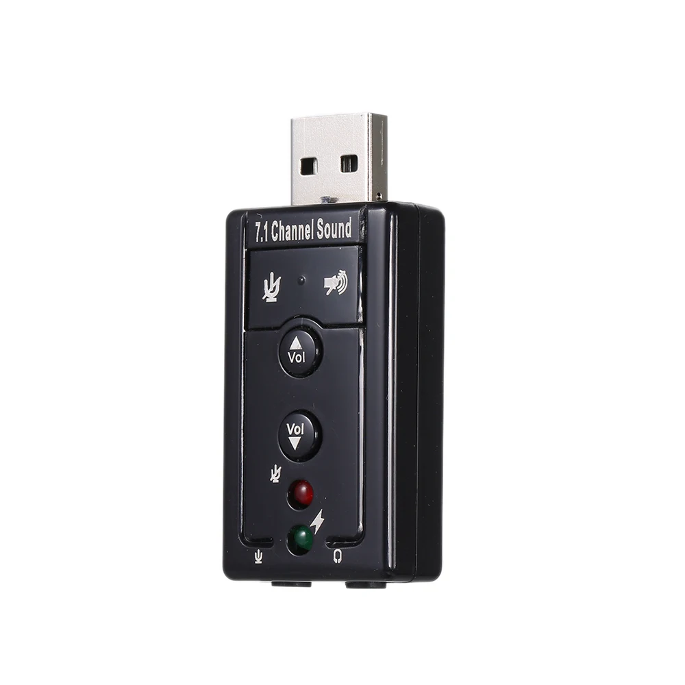 7 1 внешняя звуковая карта USB с разъемом 3 5 мм аудиоадаптер для наушников ноутбука |