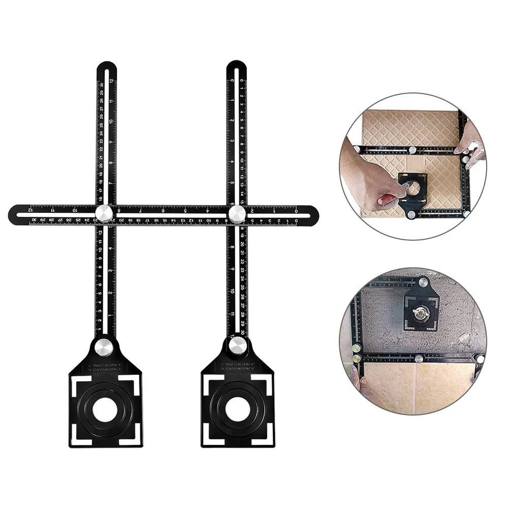 Aluminum Alloy Ruler Tile Opening Locator Mud Tile Shop Paste Floor Tile Glass Vientiane Universal Hole Punch Dro
Aluminum Alloy Ruler Tile Opening Locator Mud Tile Shop Paste Floor Tile Glass Vientiane Universal Hole Punch Dro