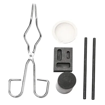 6pcs/Set Torch Melting Kit Gold & Silver Crucible Tong Rod Graphite Ingot Mold
6pcs/Set Torch Melting Kit Gold & Silver Crucible Tong Rod Graphite Ingot Mold