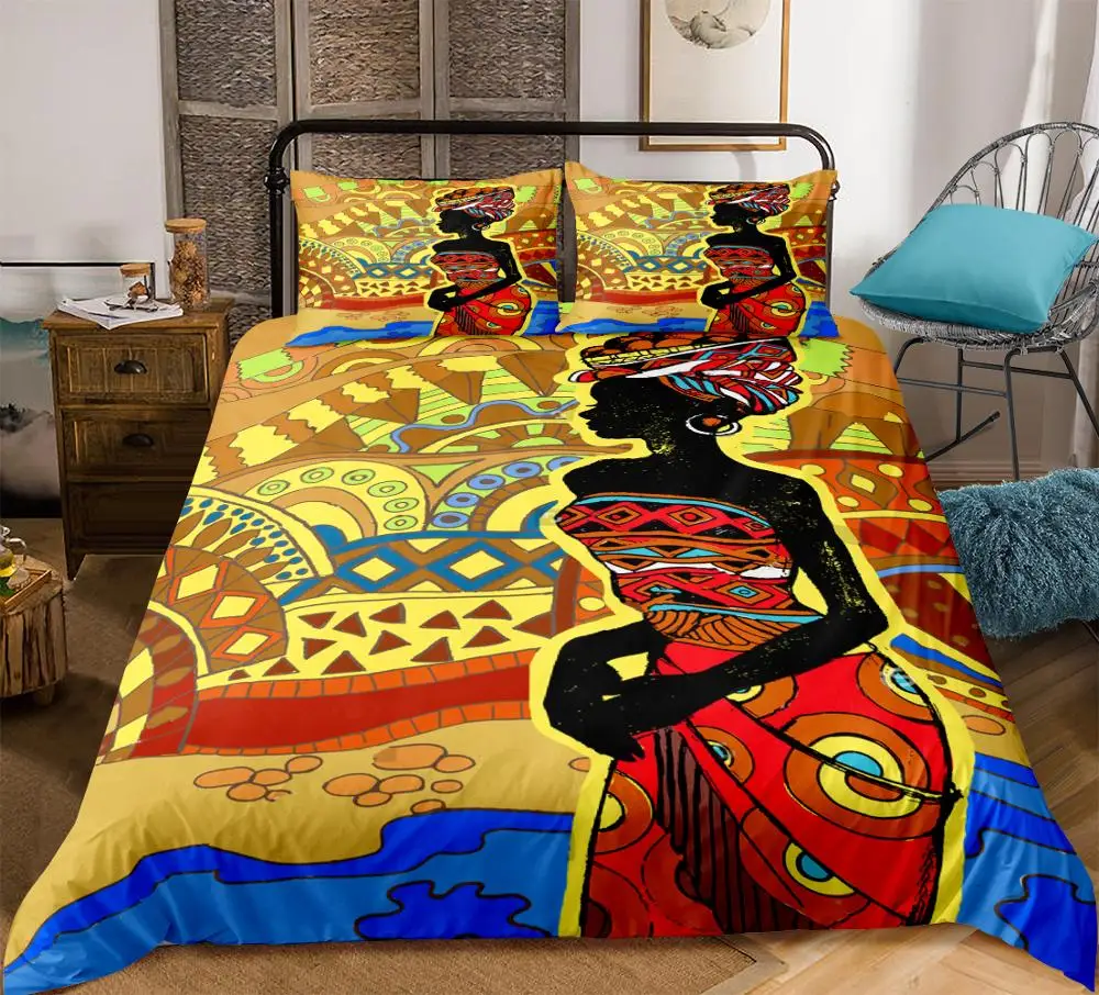 African Duvet Cover Set African Woman Bedding Set Desert Geometric Home Textiles Red Orange Sun Bedclothes Dropship 3-piece
African Duvet Cover Set African Woman Bedding Set Desert Geometric Home Textiles Red Orange Sun Bedclothes Dropship 3-piece