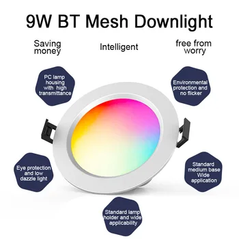 9W Smart LED Downlight Dimming Round Spot Light Phone Smart Change Light Smart Remote Control Work with Alexa Google Home
9W Smart LED Downlight Dimming Round Spot Light Phone Smart Change Light Smart Remote Control Work with Alexa Google Home