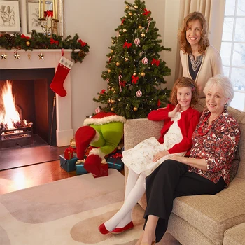 Christmas Thief Garland Burlap Material Adjustable Plush Leg Pendant Santa Decorations Fireplace Pendant- 
Christmas Thief Garland Burlap Material Adjustable Plush Leg Pendant Santa Decorations Fireplace Pendant-