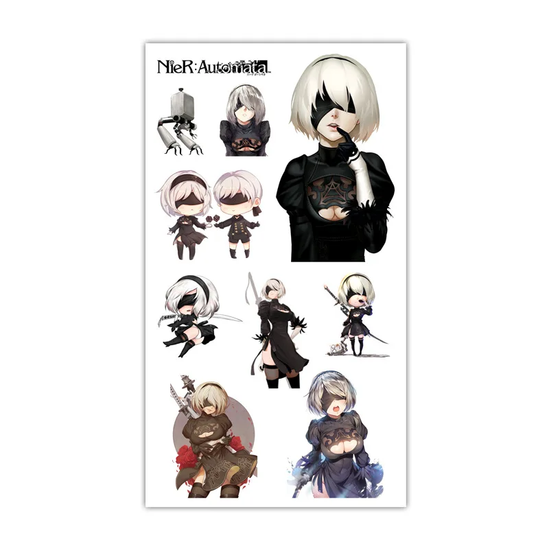 1pc NieR:Automata Tattoo Sticker Anime Stiker Water Transfer Temporary Children Tattoos Paper For Kids Body Arm
1pc NieR:Automata Tattoo Sticker Anime Stiker Water Transfer Temporary Children Tattoos Paper For Kids Body Arm