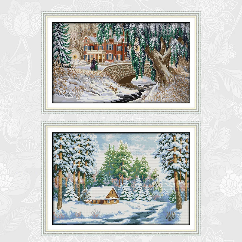 Snow scene Patterns 14CT 11CT Counted Printed Canvas Cross Stitch Kits DIY Handwork Embroidery Needlework Send Accessory Tools
Snow scene Patterns 14CT 11CT Counted Printed Canvas Cross Stitch Kits DIY Handwork Embroidery Needlework Send Accessory Tools