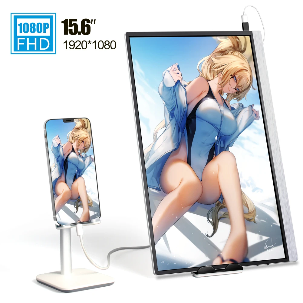 15.6 inch 1080p portable monitor with 6000ma battery 1920X1080 Display type usb-c mihd for iPHONE Huawei Tiktok Live broadcast
15.6 inch 1080p portable monitor with 6000ma battery 1920X1080 Display type usb-c mihd for iPHONE Huawei Tiktok Live broadcast