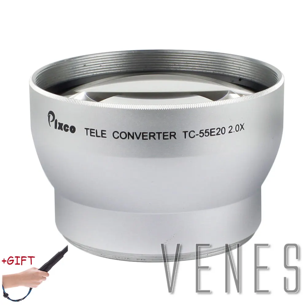 Gift! 55mm 2.0X Thread lens Magnification Telephoto Tele Converter Lens For Canon NIKON PENTAX DSLR SLR Camera Silver
Gift! 55mm 2.0X Thread lens Magnification Telephoto Tele Converter Lens For Canon NIKON PENTAX DSLR SLR Camera Silver